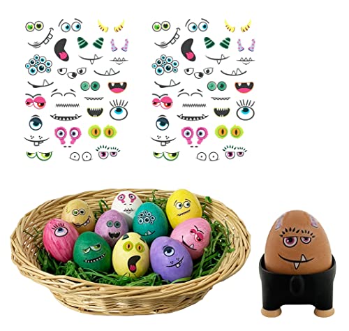 Eier Tattoos/Eier Aufkleber Monster Gesichter - 2 Bögen Eier Sticker - Osterei, Eierfärben, Osterdeko, Eierfarbe, Eier färben Eier Tattoos/Eier Aufkleber Monster Gesichter - 2 Bögen Eier Sticker - Osterei, Eierfärben, Osterdeko, Eierfarbe, Eier färben von itsisa
