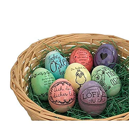Eierfarben Pastell mit Dekorbanderole für Eier im Set - Osterei, Eierfärben, Osterdeko, Eierfarbe, Oster Nest, Eier färben von itsisa