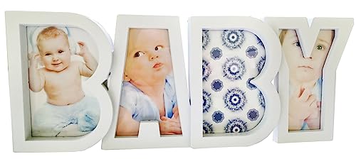 itsisa Bilderrahmen Schriftzug Baby für 4 Fotos 44x17 cm - Familien Bilderrahmen, Fotorahmen Holz, Holzrahmen, Rahmen, Fotocollage, Portraitfoto itsisa Bilderrahmen Schriftzug Baby für 4 Fotos 44x17 cm - Familien Bilderrahmen, Fotorahmen Holz, Holzrahmen, Rahmen, Fotocollage, Portraitfoto von itsisa