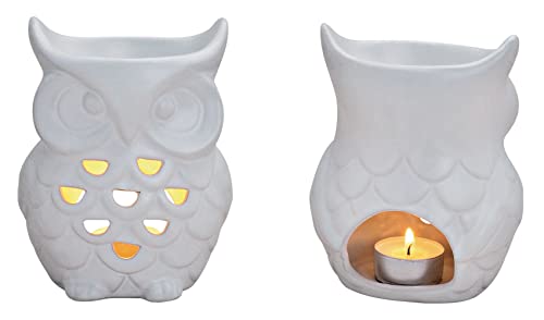 itsisa Duftlampe Eule H:15 cm aus Porzellan - Verdunster Eule, Aromalampe für Duftöl und Duftwachs itsisa Duftlampe Eule H:15 cm aus Porzellan - Verdunster Eule, Aromalampe für Duftöl und Duftwachs von itsisa