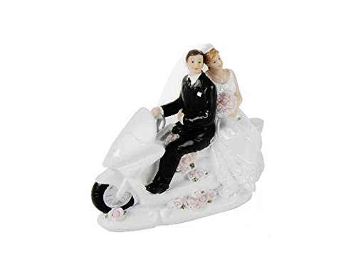 itsisa Hochzeitspaar auf Roller, 12 cm - Brautpaar für Torte, Hochzeitsdeko von itsisa