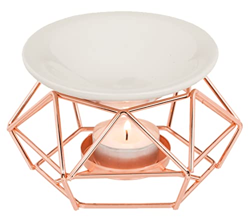 itsisa Keramik Duftlampe auf rosegoldenem Metallgestell - Verdunster, Aromalampe für Duftöl und Duftwachs itsisa Keramik Duftlampe auf rosegoldenem Metallgestell - Verdunster, Aromalampe für Duftöl und Duftwachs von itsisa