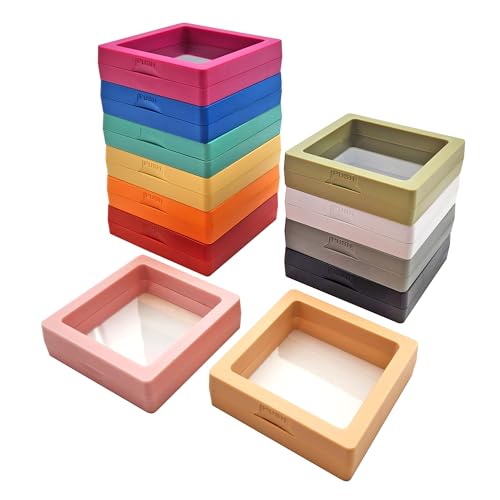 itutoo 3D-Präsentationsständer mit schwebendem Rahmen, Schmucketui, Geschenk-Box, Ornament-Organizer, kleine Reise-Schmuckschatulle, PE-Folie, Antioxidation, hängende Displaybox, stapelbar (gemischte itutoo 3D-Präsentationsständer mit schwebendem Rahmen, Schmucketui, Geschenk-Box, Ornament-Organizer, kleine Reise-Schmuckschatulle, PE-Folie, Antioxidation, hängende Displaybox, stapelbar (gemischte von itutoo