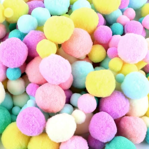 Pompons zum Basteln, 300 Stück 1-3cm Bunt Mini Pompons, Bunte Pompoms für Lustiges, Kreatives Basteln, Wird für Kreative DIY-Dekorationen Verwendet Pompons zum Basteln, 300 Stück 1-3cm Bunt Mini Pompons, Bunte Pompoms für Lustiges, Kreatives Basteln, Wird für Kreative DIY-Dekorationen Verwendet von iuqiepo