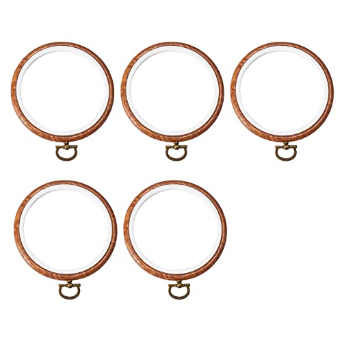 ivamulie 5Pcs Stickrahmen Imitierte Holzstickerei Kreis Runde Display Rahmen Kreis füR Kunsthandwerk NäHen und HäNgen ivamulie 5Pcs Stickrahmen Imitierte Holzstickerei Kreis Runde Display Rahmen Kreis füR Kunsthandwerk NäHen und HäNgen von ivamulie