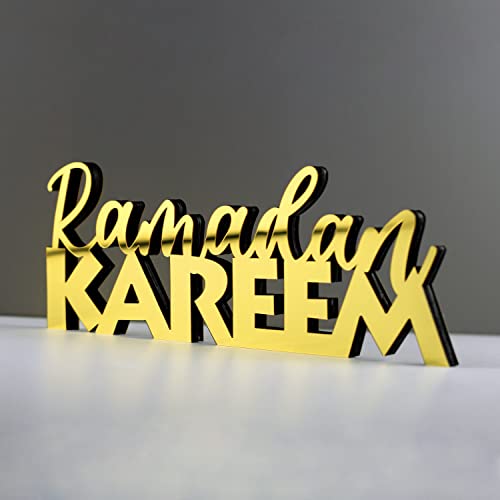 iwa concept Islamische Tischdekorationen aus Holz mit Acryl, Ramadan-Kareem-und Eid-Mubarak-Dekoration, islamisch muslimische Geschenke, Ramadan Kareem-6, Gold iwa concept Islamische Tischdekorationen aus Holz mit Acryl, Ramadan-Kareem-und Eid-Mubarak-Dekoration, islamisch muslimische Geschenke, Ramadan Kareem-6, Gold von iwa concept