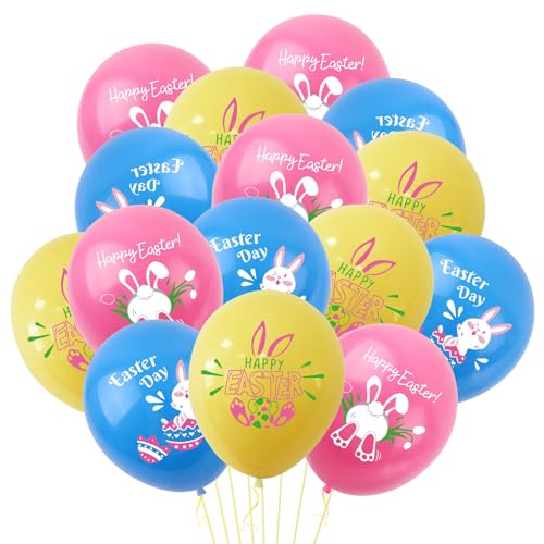 iwiio Happy Easter Luftballons – 15 Stück Happy Easter Dekorationen Luftballons, Osterhasen-Eierballons für Osterjagd, Spiele, Partyzubehör iwiio Happy Easter Luftballons – 15 Stück Happy Easter Dekorationen Luftballons, Osterhasen-Eierballons für Osterjagd, Spiele, Partyzubehör von iwiio