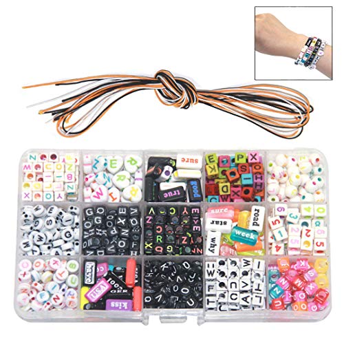 iwobi Kinder DIY Perlen Set, DIY Armband mit Buchstaben, Acryl Alphabet Perlen für Armbänder Kinder Schmuck Buchstaben iwobi Kinder DIY Perlen Set, DIY Armband mit Buchstaben, Acryl Alphabet Perlen für Armbänder Kinder Schmuck Buchstaben von iwobi
