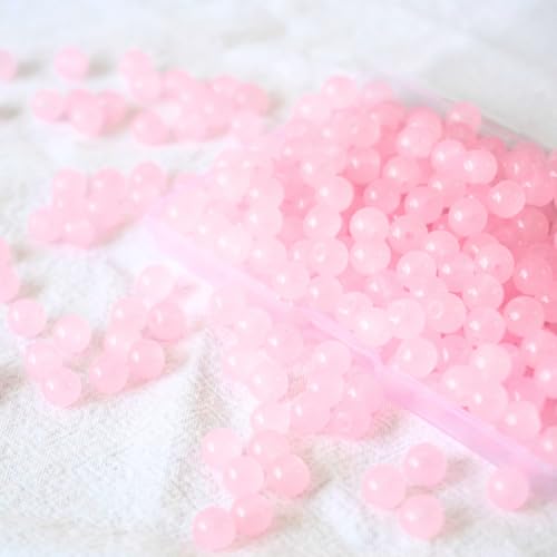 Jabrand Glasperlen für Armbänder, runde Glasperlen für Schmuckherstellung, Basteln, 6 mm, Rosa, 240 Stück von jabrand