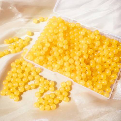 Jabrand Glasperlen für Barcelet und Schmuckherstellung, 8 mm, Gelb, 360 Stück Jabrand Glasperlen für Barcelet und Schmuckherstellung, 8 mm, Gelb, 360 Stück von jabrand
