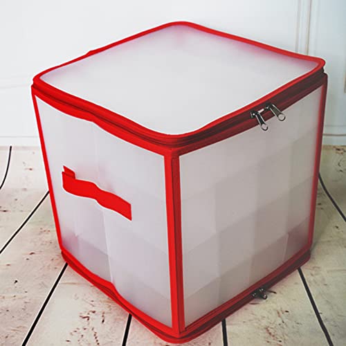 jackfru Aufbewahrungsbox für Weihnachtskugeln, Halbtransparent Weihnachts-aufbewahrungsbix Sortierbox, 64 Fächer Schachteln ​für Weihnachtsschmuck von jackfru