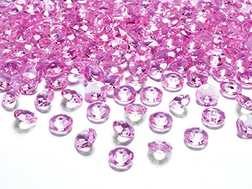 Kristall Diamanten 100 Stück je 1,2 cm schöne Hochzeits Tisch Streu Dekoration (rosa) von jakopabra