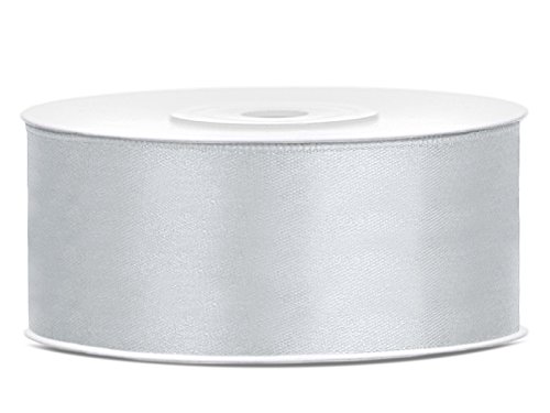 Satinband Dekoband 25 mm breit, Silber, 0.6 Satinband Dekoband 25 mm breit, Silber, 0.6 von jakopabra