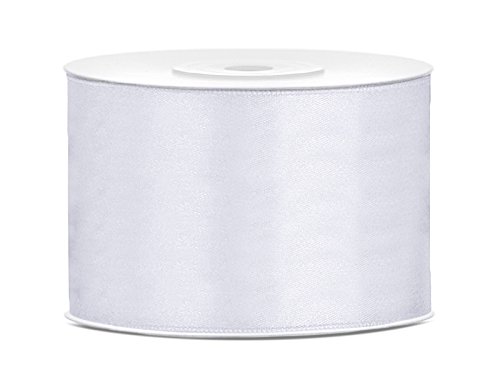 Satinband Dekoband 50 mm breit (weiß) Geschenkband Schleifen Hochzeit von jakopabra