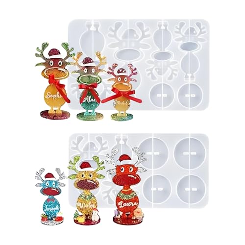 Silikonformen Gießformen Weihnachten, Rentier Silikon Gießform Weihnachten Seifenform Kerzenformen Zum Gießen Fondant Formen Tischdekoration Für Schokolade Bonbons Backen Silikonformen Gießformen Weihnachten, Rentier Silikon Gießform Weihnachten Seifenform Kerzenformen Zum Gießen Fondant Formen Tischdekoration Für Schokolade Bonbons Backen von jamgeery