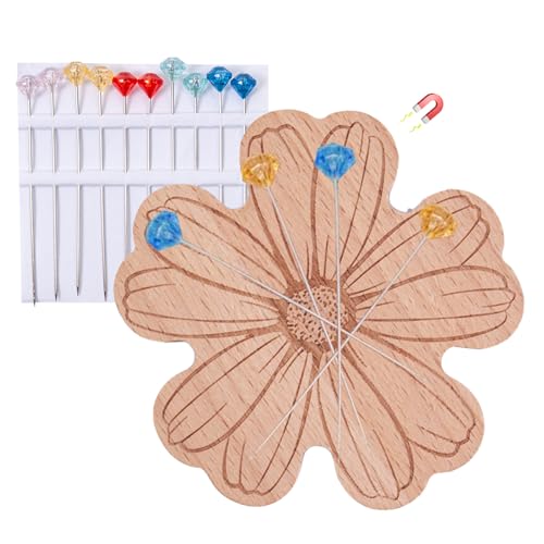 jamgeery Magnetische Stecknadelhalter - Magnetischer Nadelfänger | Blumenmuster Holzbox Für Handarbeit Nähen Stricken jamgeery Magnetische Stecknadelhalter - Magnetischer Nadelfänger | Blumenmuster Holzbox Für Handarbeit Nähen Stricken von jamgeery