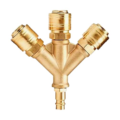 jamgeery Pressluftverteiler - Kompressor Anschlussstecker Für Druckluft,Kompakte Dichte Zubehör Für Kompressorschläuche Industrielle Anwendungen von jamgeery
