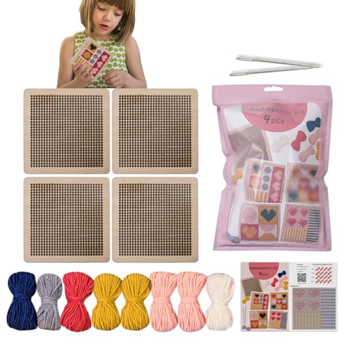 jamgeery Stanznadel-Set, Stanz-Strickset, Stickerei, Kunst, Stickwerkzeug, Untersetzer, Bastelzubehör für Heimdekoration und kreative Projekte von jamgeery