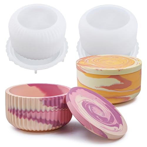 2 Stück große Glas-Harzform mit Deckel, Silikonharz-Box, Zylinderbehälter, Form für Epoxidharz, Schmuck, Kerzenhalter, Organizer, Form, Pflanztopf, DIY, Harz, Beton, Handwerk, Heimdekoration 2 Stück große Glas-Harzform mit Deckel, Silikonharz-Box, Zylinderbehälter, Form für Epoxidharz, Schmuck, Kerzenhalter, Organizer, Form, Pflanztopf, DIY, Harz, Beton, Handwerk, Heimdekoration von japleed