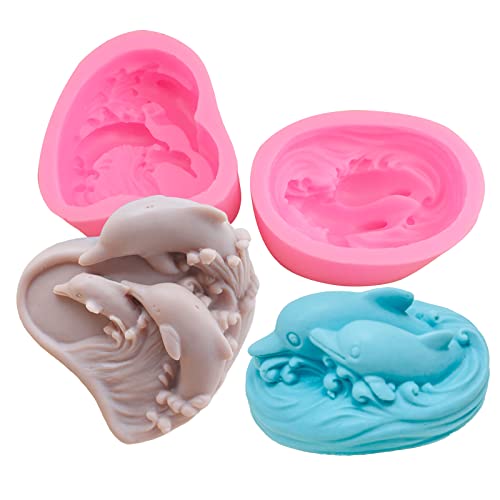 2 x Seifenformen, Delfin-Silikonformen, 3D-Meeresdelfin-Form, Seife, Kerzen, Wachs, Marine, Epoxidharz, Gießen, Polymerton, Kunst, Handwerk, Schokolade, Fondant, Kuchen, Backform, Zuhause, Hochzeit, 2 x Seifenformen, Delfin-Silikonformen, 3D-Meeresdelfin-Form, Seife, Kerzen, Wachs, Marine, Epoxidharz, Gießen, Polymerton, Kunst, Handwerk, Schokolade, Fondant, Kuchen, Backform, Zuhause, Hochzeit, von japleed