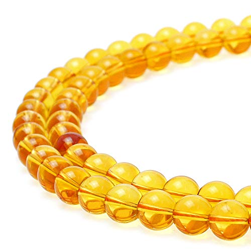 jartc Perlen Für Energie Armbänder Yoga Armband Armband DIY Natürliche Perlen Gelb Quartz 38 Stück, 34 CM, 10 mm von jartc