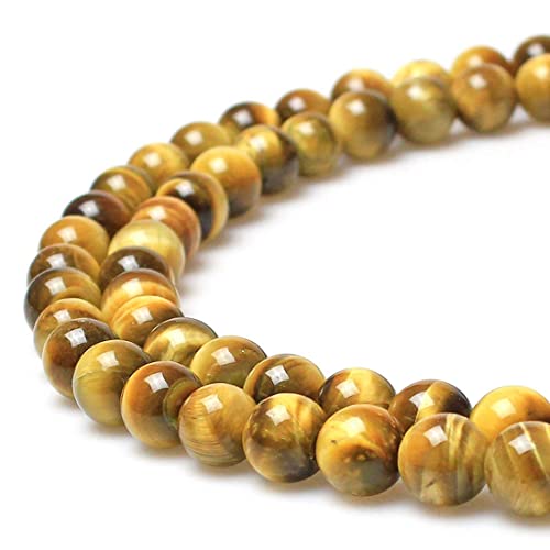 jartc Perlen Für Energie Armbänder Yoga Armband Armband DIY Natürliche Perlen Goldenes Tigerauge 32 Stück, 34 CM, 12 mm von jartc