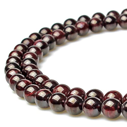 jartc Perlen Für Energie Armbänder Yoga Armband Armband DIY Natürliche Perlen Granat 38 Stück, 34 CM, 10 mm von jartc