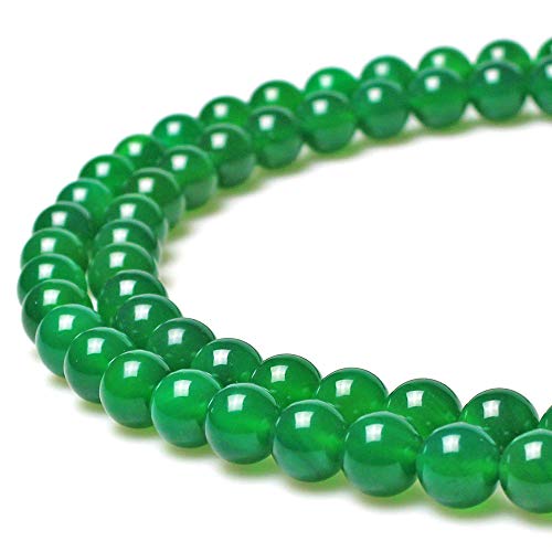 jartc Perlen Für Energie Armbänder Yoga Armband Armband DIY Natürliche Perlen Grüner Achat 38 Stück, 34 CM, 10 mm von jartc