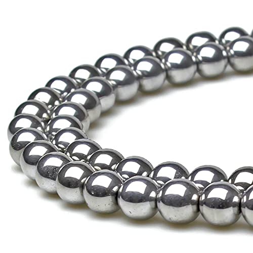 jartc Perlen Für Energie Armbänder Yoga Armband Armband DIY Natürlichen Perlen Nichtmagnetische Silber Hematit 38 Stück, 34 cm, 10 mm von jartc