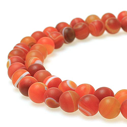 jartc Perlen Für Energie Armbänder Yoga Armband Armband DIY Naturstein Perlen Mattierte Orange Gestreiften Achat 60 Stück, 34 cm, 6 mm jartc Perlen Für Energie Armbänder Yoga Armband Armband DIY Naturstein Perlen Mattierte Orange Gestreiften Achat 60 Stück, 34 cm, 6 mm von jartc