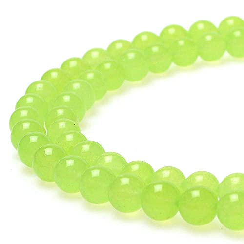 jartc Perlen Für Energie Armbänder Yoga Armband Armband DIY Perlen Fruchtgrüner Chalzedon 32 Stück, 34 CM, 12 mm von jartc
