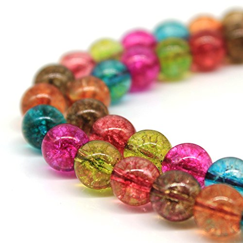 jartc Perlen Für Energie Armbänder Yoga Armband Armband DIY Perlen Mehrfarbig Drachenader Kristall 95 Stück, 45 CM, 8 mm von jartc