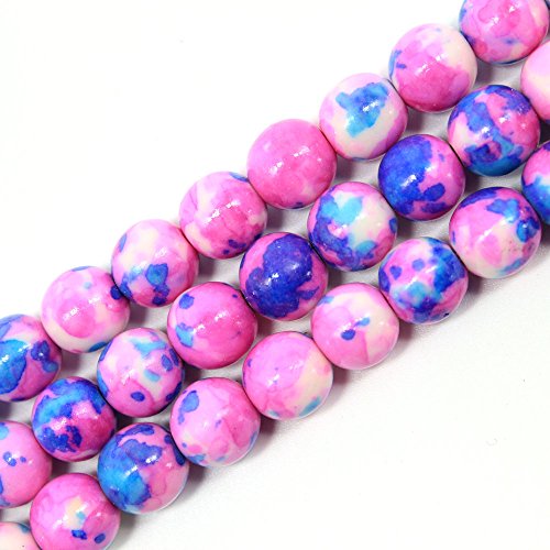 jartc Perlen Für Energie Armbänder Yoga Armband Armband DIY Perlen Rosa Blau Kieselsteine 38 Stück, 34 cm, 10 mm jartc Perlen Für Energie Armbänder Yoga Armband Armband DIY Perlen Rosa Blau Kieselsteine 38 Stück, 34 cm, 10 mm von jartc