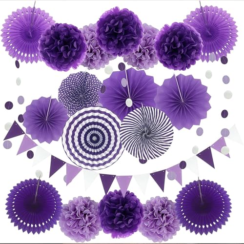 jascaela Party Dekorationen Set - Wimpel Banner Flaggen, Pom Poms Blumen, Kreis Punkte Hängende Girlande, Papierfächer, Wabenball für Geburtstag Babyparty Abschlussfeier jascaela Party Dekorationen Set - Wimpel Banner Flaggen, Pom Poms Blumen, Kreis Punkte Hängende Girlande, Papierfächer, Wabenball für Geburtstag Babyparty Abschlussfeier von jascaela