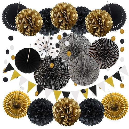 jascaela Party Dekorationen Set - Wimpel Banner Flaggen, Pom Poms Blumen, Kreis Punkte Hängende Girlande, Papierfächer, Wabenball für Geburtstag Babyparty Abschlussfeier jascaela Party Dekorationen Set - Wimpel Banner Flaggen, Pom Poms Blumen, Kreis Punkte Hängende Girlande, Papierfächer, Wabenball für Geburtstag Babyparty Abschlussfeier von jascaela