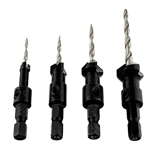Bohrersatz 4 STÜCKE Bohrer Bits SEX SHANK TAPER Bohrer Zähler Waschbecken Löcher Bohrgebohrte Schreiner Panzerink Bit Reibe Bohrmaschine Bohrbits von jbshop