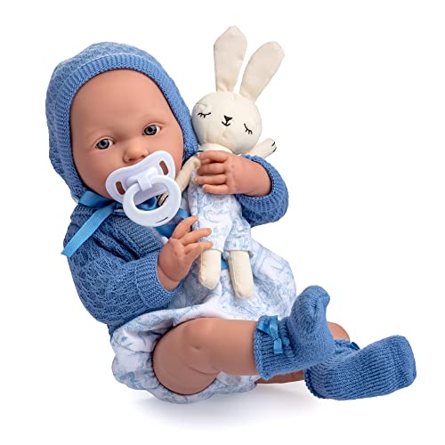 JC TOYS La Newborn Puppe für Neugeborene, 38 cm, aus weichem Vinyl, Kollektion Royal, Kleidung mit Zeichnung Toile de jouy, Schnuller und Plüsch, Kind, blau, entworfen in Spanien von Berenguer, 2 JC TOYS La Newborn Puppe für Neugeborene, 38 cm, aus weichem Vinyl, Kollektion Royal, Kleidung mit Zeichnung Toile de jouy, Schnuller und Plüsch, Kind, blau, entworfen in Spanien von Berenguer, 2 von jc toys
