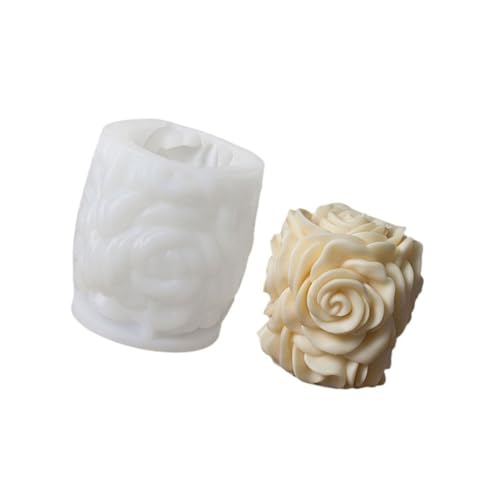 3D-Blumen-Zylinder-Silikonformen, Epoxidharz, Silikonformen für Heimdekoration, Seifenherstellung von jdstty