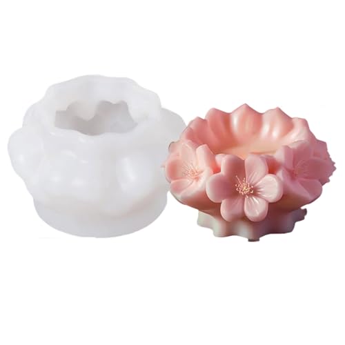 3D-Blumen-Zylinder-Silikonformen, Epoxidharz, Silikonformen für Heimdekoration, Seifenherstellung von jdstty