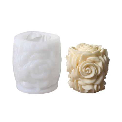 3D-Blumen-Zylinder-Silikonformen, Epoxidharz, Silikonformen für Heimdekoration, Seifenherstellung von jdstty