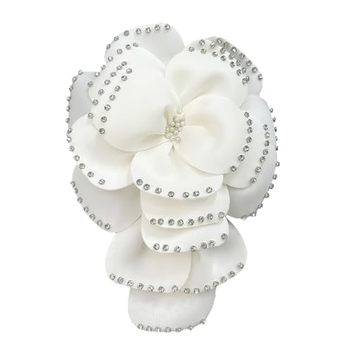 Aufnäher mit Strasssteinen, Blumen, Schmucksteine, Applikation für Hochzeitskleid, Vorhang, Schal, Dekorationen von jdstty
