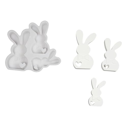 Handgefertigte Silikonformen mit schönen Hasen, Ornament-Formen, Osterformen, Gießformen für Zuhause, Tischdekorationen von jdstty