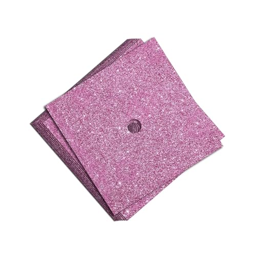 Packung mit 10 eleganten glitzernden Kartons für Abschlussfeiern, Basteldekorationen, Hutverzierungen, Bastelmaterialien von jdstty