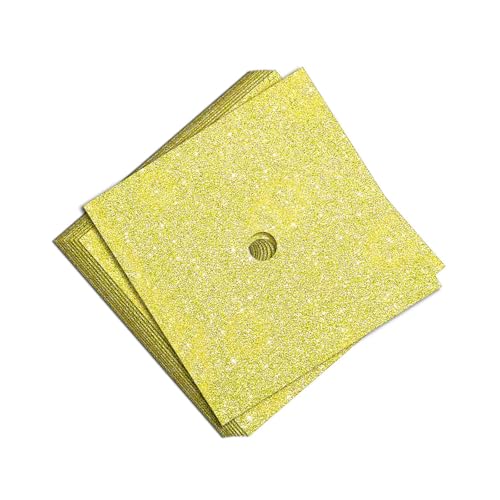 Packung mit 10 eleganten glitzernden Kartons für Abschlussfeiern, Basteldekorationen, Hutverzierungen, Bastelmaterialien von jdstty