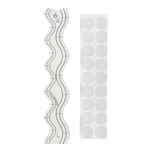 Quilt-Lineale aus Acryl, gewellt, Quilt-Vorlagen zum Nähen, Quilten, Lineale, gewellte Quiltvorlagen für Patchwork Quilt-Lineale aus Acryl, gewellt, Quilt-Vorlagen zum Nähen, Quilten, Lineale, gewellte Quiltvorlagen für Patchwork von jdstty