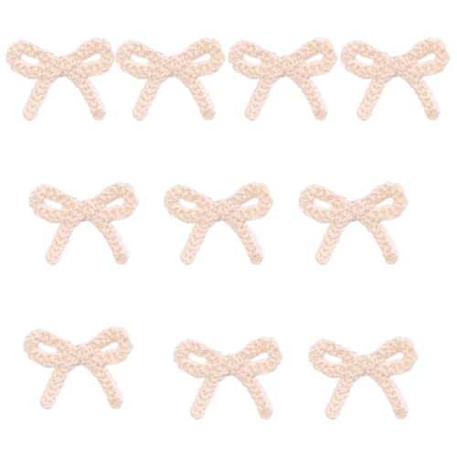 Set mit 10 Schleifen-Applikationen, Häkelgarn, Applikationen, zum Aufnähen, für Kleidung, Kleid, Jeans Set mit 10 Schleifen-Applikationen, Häkelgarn, Applikationen, zum Aufnähen, für Kleidung, Kleid, Jeans von jdstty