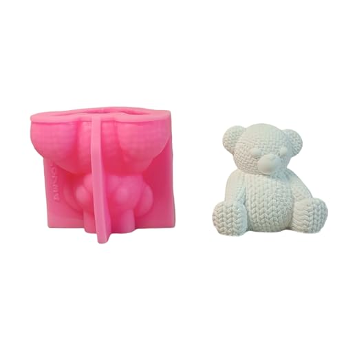 Silikonformen mit Häkelbär, Tiermotiv, Seifenformen für handgefertigte Seife, Fondant, Silikon, Epoxidharz, Formen von jdstty