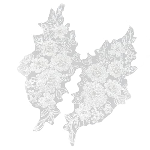 Stickerei-Applikation mit Strasssteinen, Perlen, zum Aufnähen, Hochzeitskleid, Abendkleid, Dekoration Stickerei-Applikation mit Strasssteinen, Perlen, zum Aufnähen, Hochzeitskleid, Abendkleid, Dekoration von jdstty
