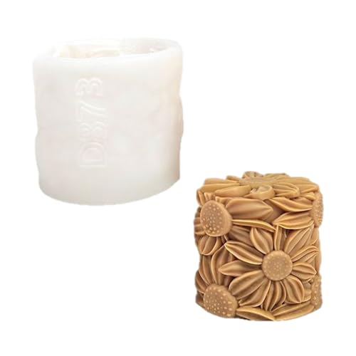 Zylindrische Silikonformen mit Blumen, Ornamentformen, Gießformen, Seifenformen, Bastelbedarf für die Herstellung von jdstty