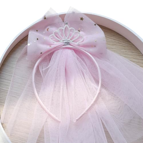 jdstty Bequemes Stirnband mit Schleife und Netzstoff, für Geburtstagsparty, Kopfschmuck für Kinder im Alter von 1–8 Jahren zum Verkleiden von Veranstaltungen jdstty Bequemes Stirnband mit Schleife und Netzstoff, für Geburtstagsparty, Kopfschmuck für Kinder im Alter von 1–8 Jahren zum Verkleiden von Veranstaltungen von jdstty